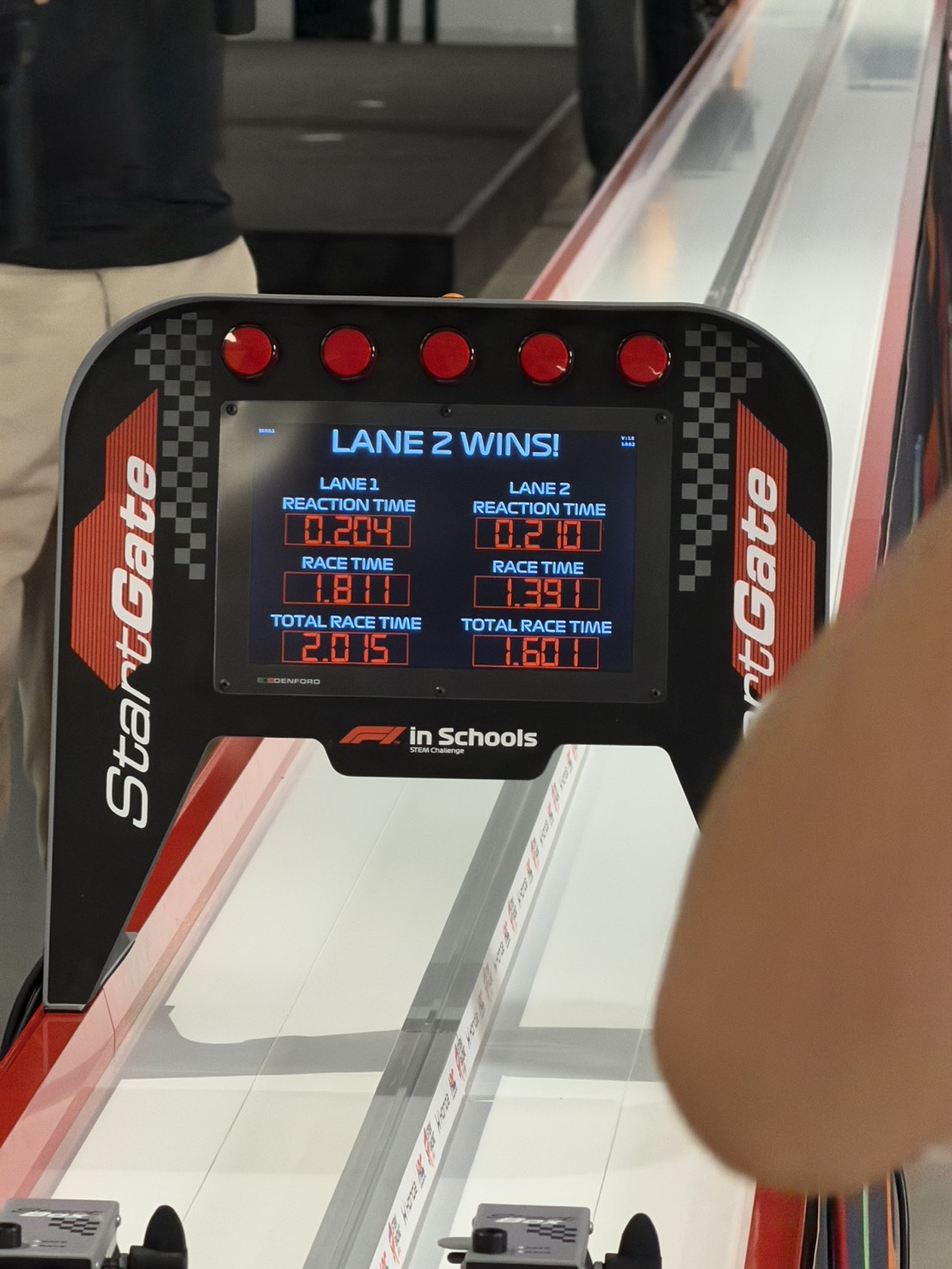 STEM Racing timing board